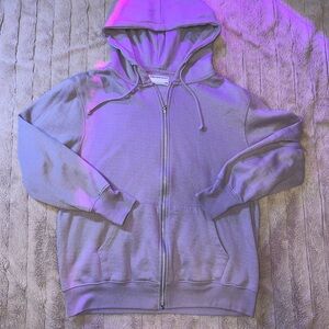 Streetwear society purple active wear zip up size S/M with thumb holes